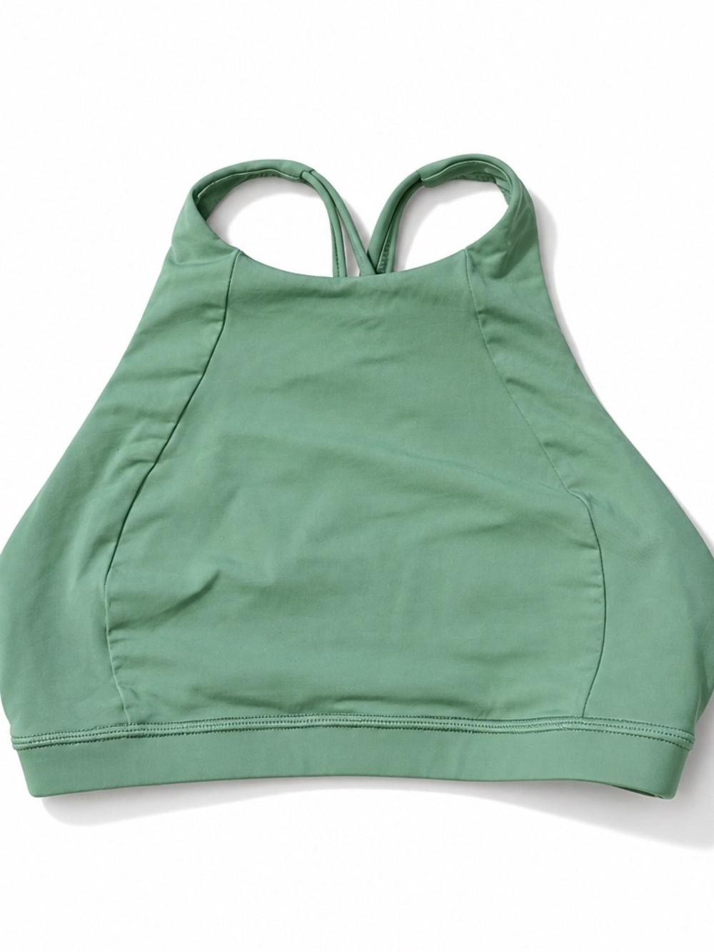 EUC!!! Lululemon Free To Be Serene Highnck Bra Green Size 4/ Yoga Athleisure Gym